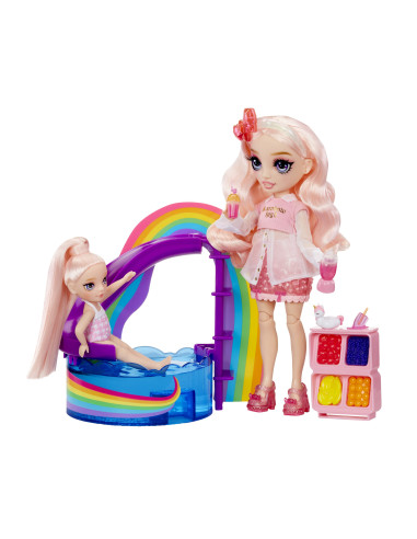 Rainbow High Little Pool Day with Blush Playset 522249-EUC