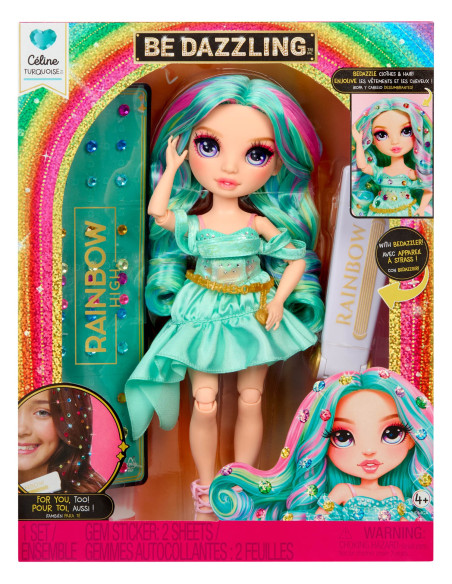 Rainbow High Be Dazzling-Celine Turquoise 597827-EUC