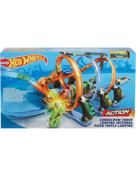 Hot Wheels Action Corkscrew Crash FTB65