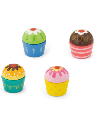 Viga Mediniai sausainiai Cupcakes 4 vnt