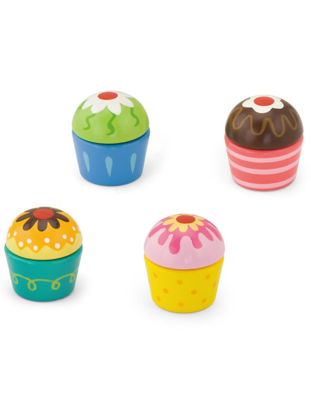 Viga Mediniai sausainiai Cupcakes 4 vnt