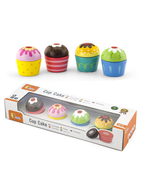 Viga Mediniai sausainiai Cupcakes 4 vnt