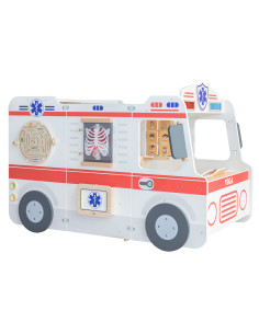 VIGA Large Wooden Ambulance Set Ambulance for Small Rescuers Accessories 25 pcs. 2