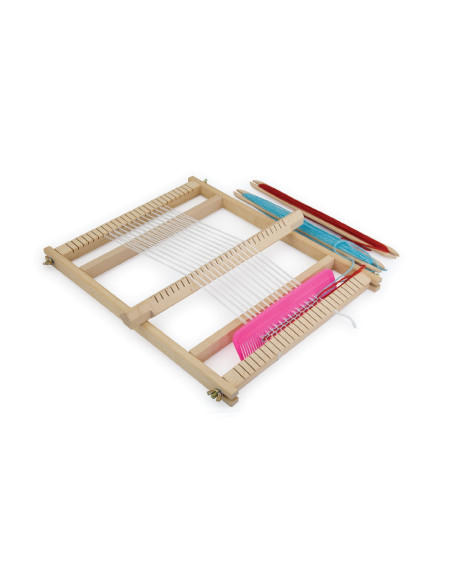 VIGA medinių audimo staklių dirbtuvių Montessori audimo rinkinys