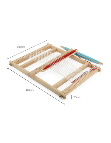 VIGA medinių audimo staklių dirbtuvių Montessori audimo rinkinys