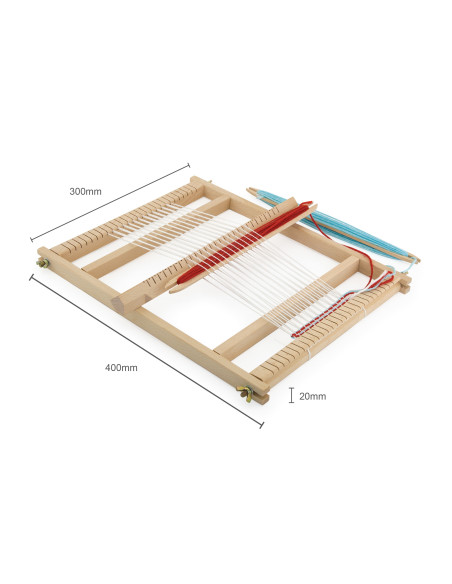 VIGA medinių audimo staklių dirbtuvių Montessori audimo rinkinys