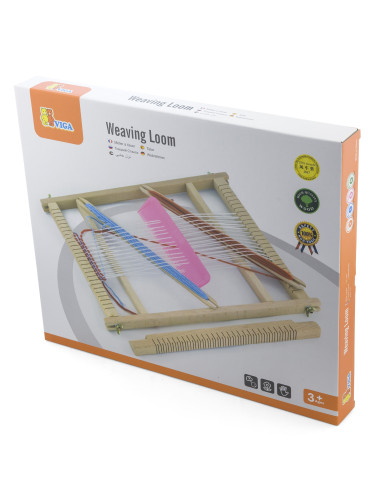 VIGA medinių audimo staklių dirbtuvių Montessori audimo rinkinys