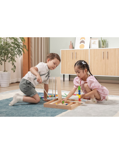 VIGA Wooden Educational Game Logical Beads 104 Pieces Montessori