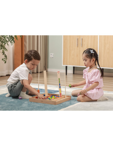 VIGA Wooden Educational Game Logical Beads 104 Pieces Montessori
