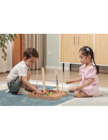 VIGA Wooden Educational Game Logical Beads 104 Pieces Montessori