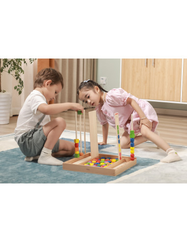 VIGA Wooden Educational Game Logical Beads 104 Pieces Montessori