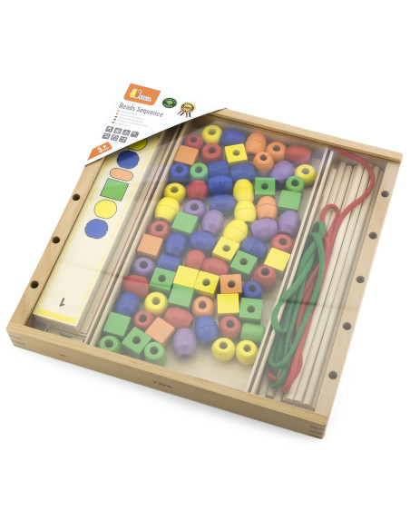 VIGA Wooden Educational Game Logical Beads 104 Pieces Montessori