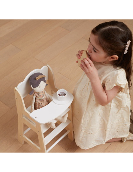 VIGA PolarB White Wooden Feeding Chair for Dolls