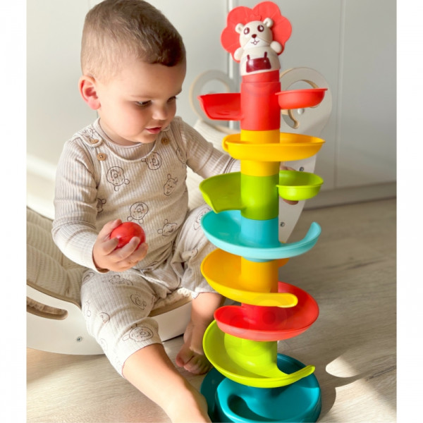 WOOPIE BABY Kulkos takelis Spiralinis rinkinys + 6 kamuoliukai WOOPIE BABY Kulkos takelis Spiralinis rinkinys + 6 kamuoliukai