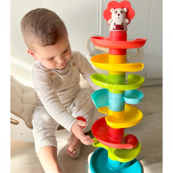WOOPIE BABY Kulkos takelis Spiralinis rinkinys + 6 kamuoliukai WOOPIE BABY Kulkos takelis Spiralinis rinkinys + 6 kamuoliukai