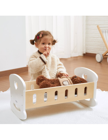 VIGA Wooden Doll Cradle with Heart