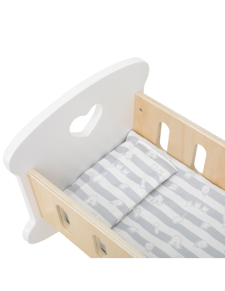 VIGA Wooden Doll Cradle with Heart