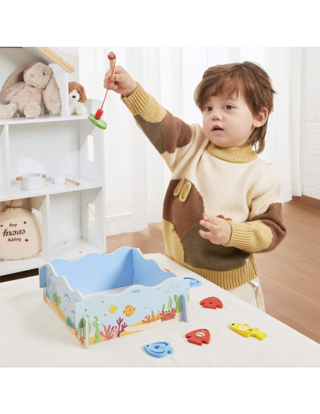 VIGA Wooden Magnetic Fishing Game – Learning and Fun in One