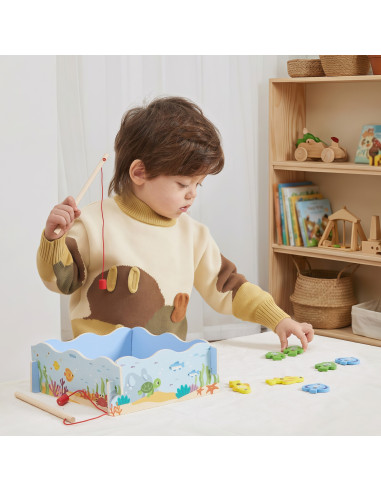 VIGA Wooden Magnetic Fishing Game – Learning and Fun in One