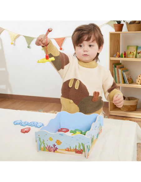 VIGA Wooden Magnetic Fishing Game – Learning and Fun in One