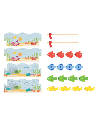 VIGA Wooden Magnetic Fishing Game – Learning and Fun in One