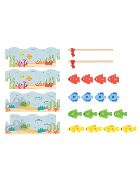 VIGA Wooden Magnetic Fishing Game – Learning and Fun in One