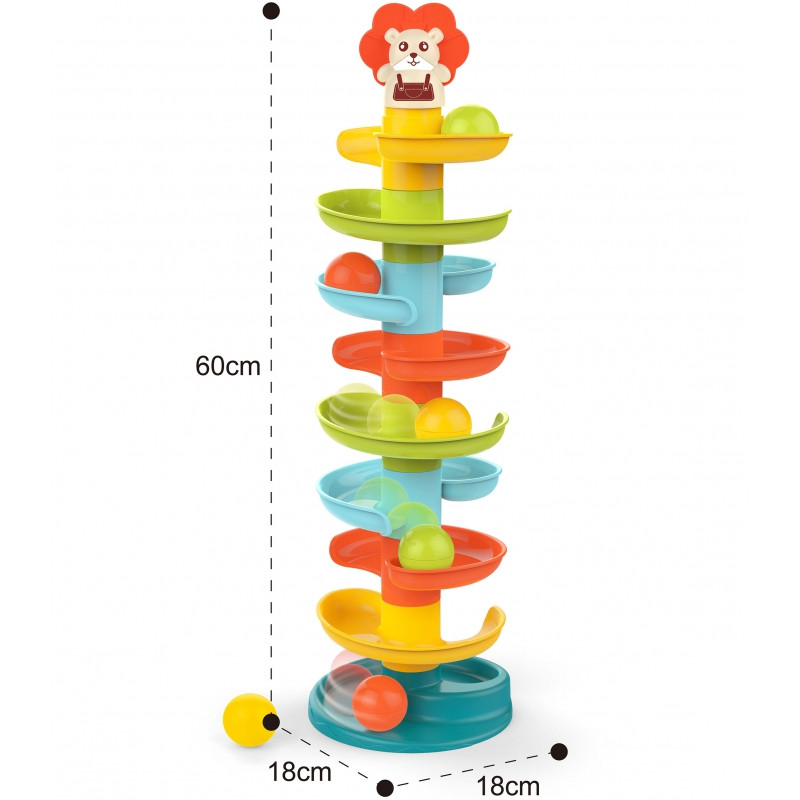 WOOPIE BABY Kulkos takelis Spiralinis rinkinys + 6 kamuoliukai