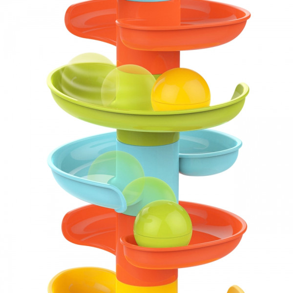 WOOPIE BABY Kulkos takelis Spiralinis rinkinys + 6 kamuoliukai WOOPIE BABY Kulkos takelis Spiralinis rinkinys + 6 kamuoliukai