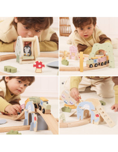 VIGA Wooden Train for Children Track 62 pieces 2