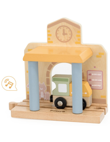 Viga PolarB Wooden Train Set 30 pcs.