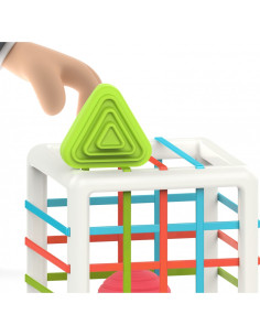 WOOPIE BABY Lankstus sensorinis kubas Baby Sorter Spalvotos formos 2