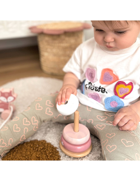 VIGA PolarB rinkinys Lapė Medinė piramidė + lapė traukimui