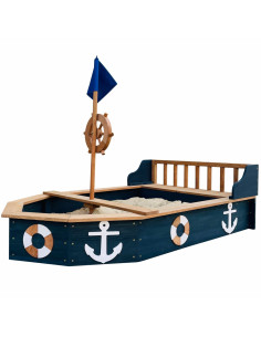 AXI Wooden Sandbox Doris Pirate Ship with Storage + Cover 153 cm