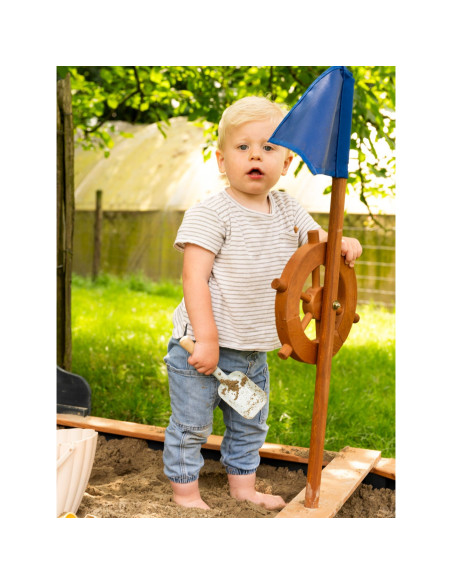 AXI Wooden Sandbox Doris Pirate Ship with Storage + Cover 153 cm