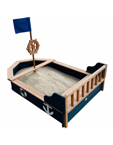 AXI Wooden Sandbox Doris Pirate Ship with Storage + Cover 153 cm