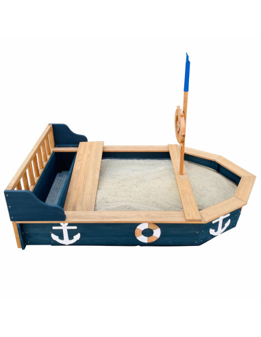 AXI Wooden Sandbox Doris Pirate Ship with Storage + Cover 153 cm