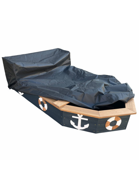 AXI Wooden Sandbox Doris Pirate Ship with Storage + Cover 153 cm