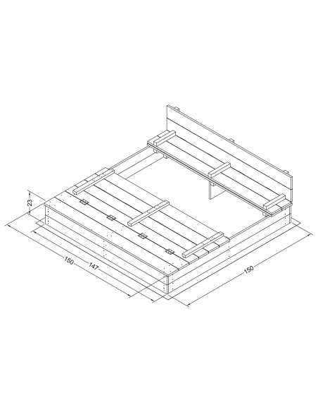 AXI Sandbox XXL Ella 150 x 150 gray