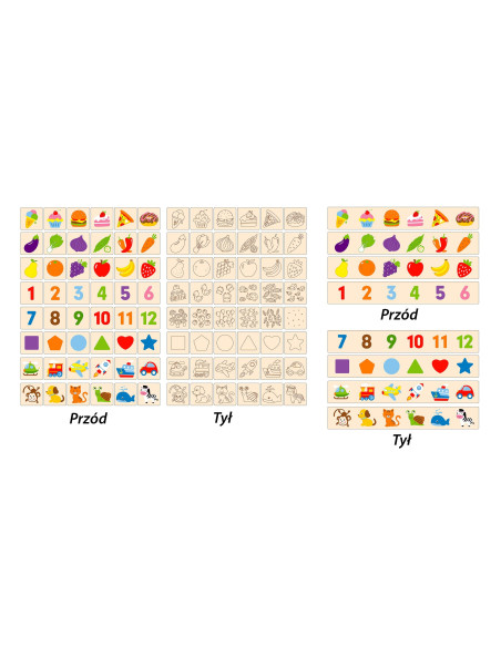 VIGA Medinis edukacinis rūšiavimo žaidimas Gyvūnai Vaisiai Daržovės Montessori