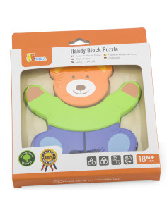 VIGA Baby's First Wooden Puzzle Teddy Bear 2
