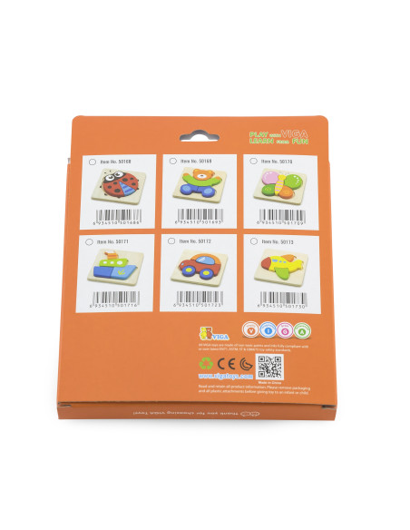 VIGA Baby's First Wooden Puzzle Teddy Bear