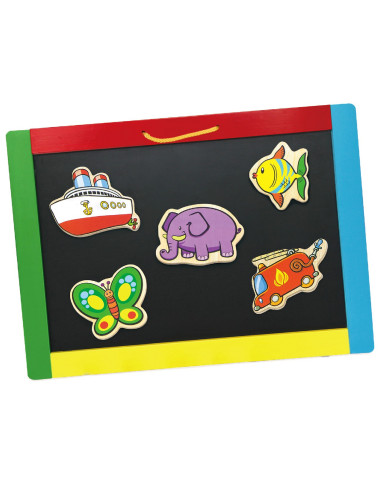 VIGA Wooden Vehicle Magnets Set
