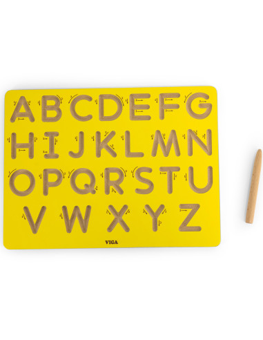 VIGA Grafomotorinė lenta Didelės raidės Mokomės rašyti