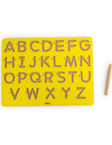 VIGA Grafomotorinė lenta Didelės raidės Mokomės rašyti