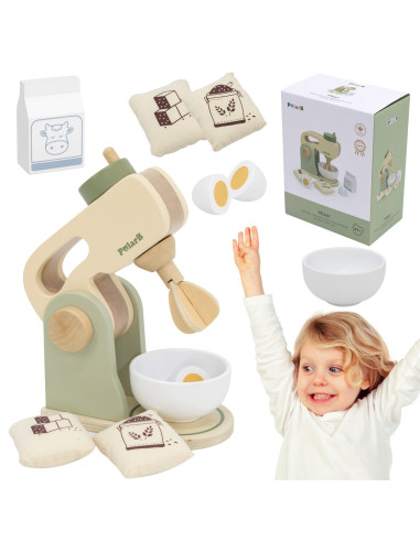 VIGA PolarB Wooden Kitchen Mixer Green + Accessories