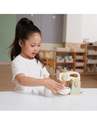 VIGA PolarB Wooden Kitchen Mixer Green + Accessories