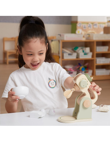 VIGA PolarB Wooden Kitchen Mixer Green + Accessories