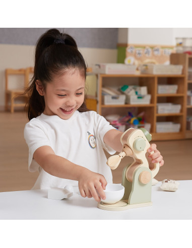 VIGA PolarB Wooden Kitchen Mixer Green + Accessories