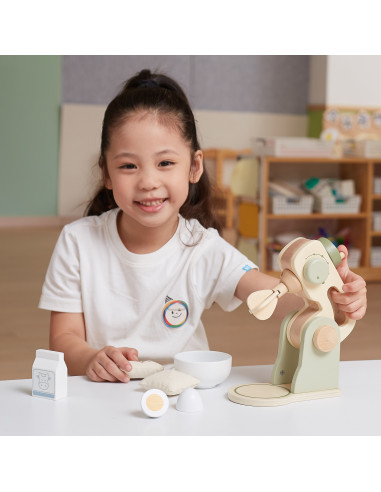 VIGA PolarB Wooden Kitchen Mixer Green + Accessories