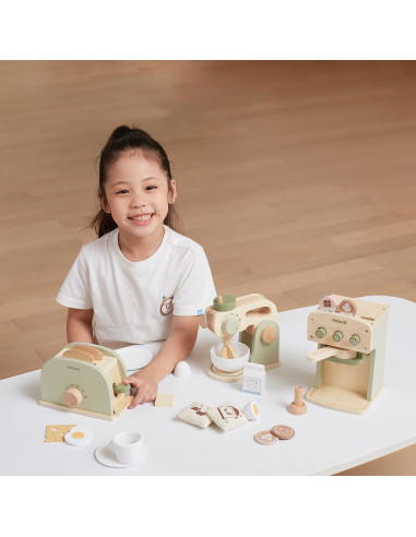 VIGA PolarB Wooden Kitchen Mixer Green + Accessories